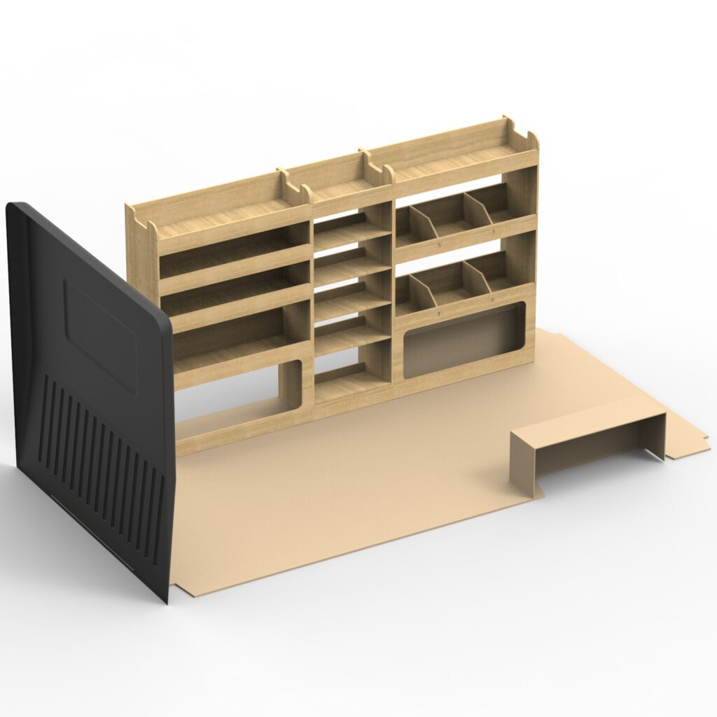 Volkswagen Crafter LWB Plywood Van Racking 1.5m Tall Shelving Package ...